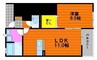 IS延友　Ｃ棟 1LDKの間取り