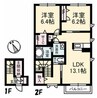 アンビシア　A棟 2LDKの間取り