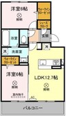 グリーンウイング 2LDKの間取り