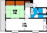シティパレス西崎 1LDKの間取り