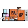 エバグリーン磨屋町 2Kの間取り
