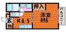 サントス青江　A 1Kの間取り