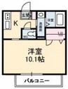 シャーメゾン島田本町 1Kの間取り