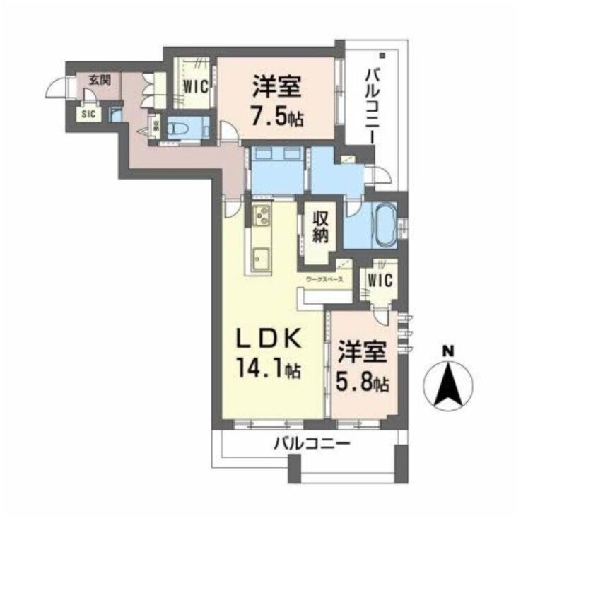 間取図 シャーメゾンプレミア上中野