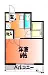 セントフォレスト後楽園 1Kの間取り