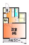 セントフォレスト後楽園 1Kの間取り