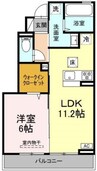 アルカンシェル 1LDKの間取り