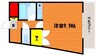 グランデール伊島 1Rの間取り