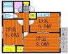 メゾンラスタⅡ 2DKの間取り