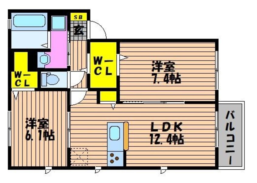 間取図 スイート庭瀬　A