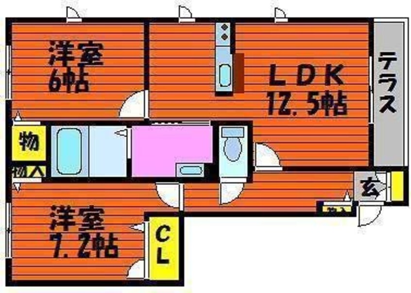 間取図 ラクレⅠ棟