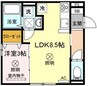 Elpis　Ⅰ　Ⅰ棟 1LDKの間取り