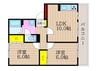 ラフィネ高柳 2LDKの間取り
