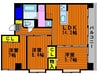 福富グリーンマンション 3LDKの間取り