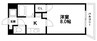 ルナ国体町 1Kの間取り
