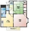 フォレスト大森 2DKの間取り