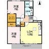 セジュール田中 2LDKの間取り