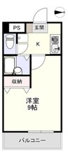 フローラ伊島 1Kの間取り