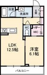 ガーデンズ　ヒモリ 1LDKの間取り