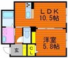 グランヘリテージ 1LDKの間取り