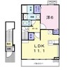 アンジュール 1LDKの間取り