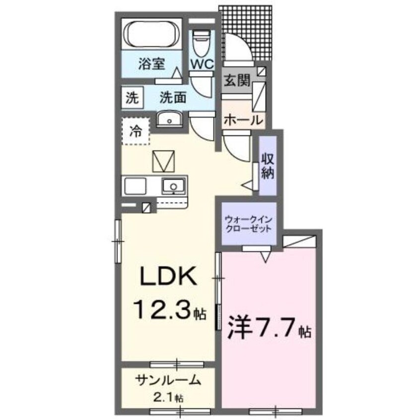 間取図 サンビレッジ片岡