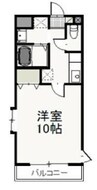 West Court　Ｂ 1Kの間取り