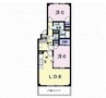エクセル原尾島 2LDKの間取り