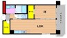 ハアラン国体町 1LDKの間取り