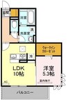 アフレシア浜 1LDKの間取り