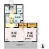 グランツ国富 2Kの間取り