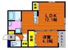 サンフォレスト大元駅前 1LDKの間取り