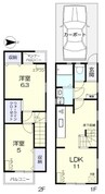 表町3丁目戸建 2LDKの間取り