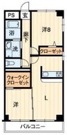 深可ヒュッテ 2LDKの間取り