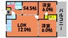 ブルージュ下中野 2LDK+Sの間取り