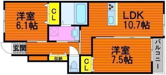 間取図 Y.A.F.国富Ⅲ　Ｂ棟