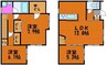 メドウ津島　A棟 3LDKの間取り