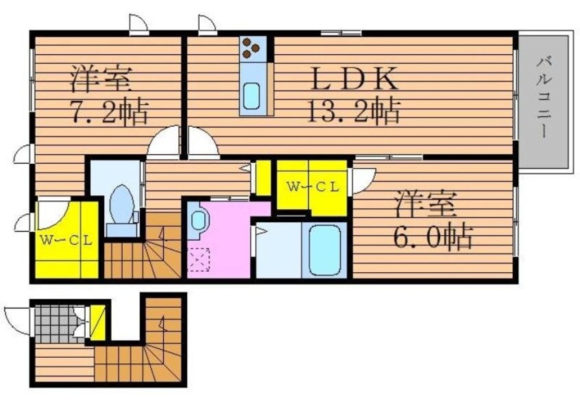 間取図 ボヌール　Ⅱ棟