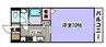 ピトレスクいづし 1Kの間取り