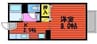 セジュール野殿 1Rの間取り