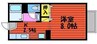 セジュール野殿 1Rの間取り