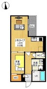 REGALEST 十日市西町 1LDKの間取り
