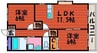 ピュアステージアイ 2LDKの間取り