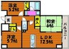 ファミールタワープラザ岡山 3LDKの間取り