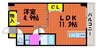 メゾン・ド・Ｗ 1LDKの間取り