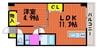 メゾン・ド・Ｗ 1LDKの間取り