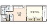 プランドール南方 1LDKの間取り