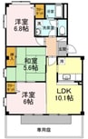 フォブール当新田Ｂ棟 3LDKの間取り