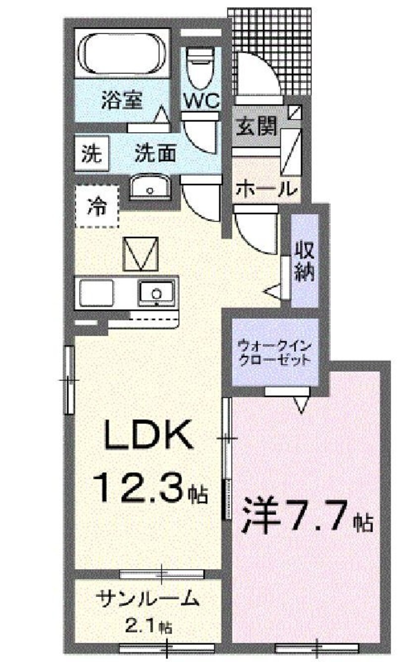 間取図 サンシャインヒルズⅢ　Ａ