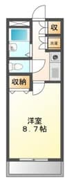 クオリティーⅡ 1Kの間取り